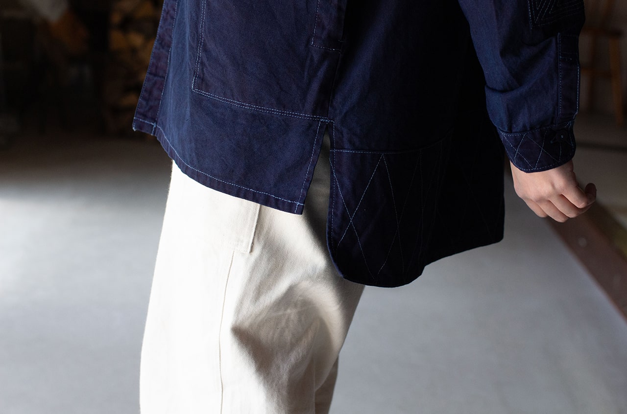 Indigo-Dyed Yama Work Shirt