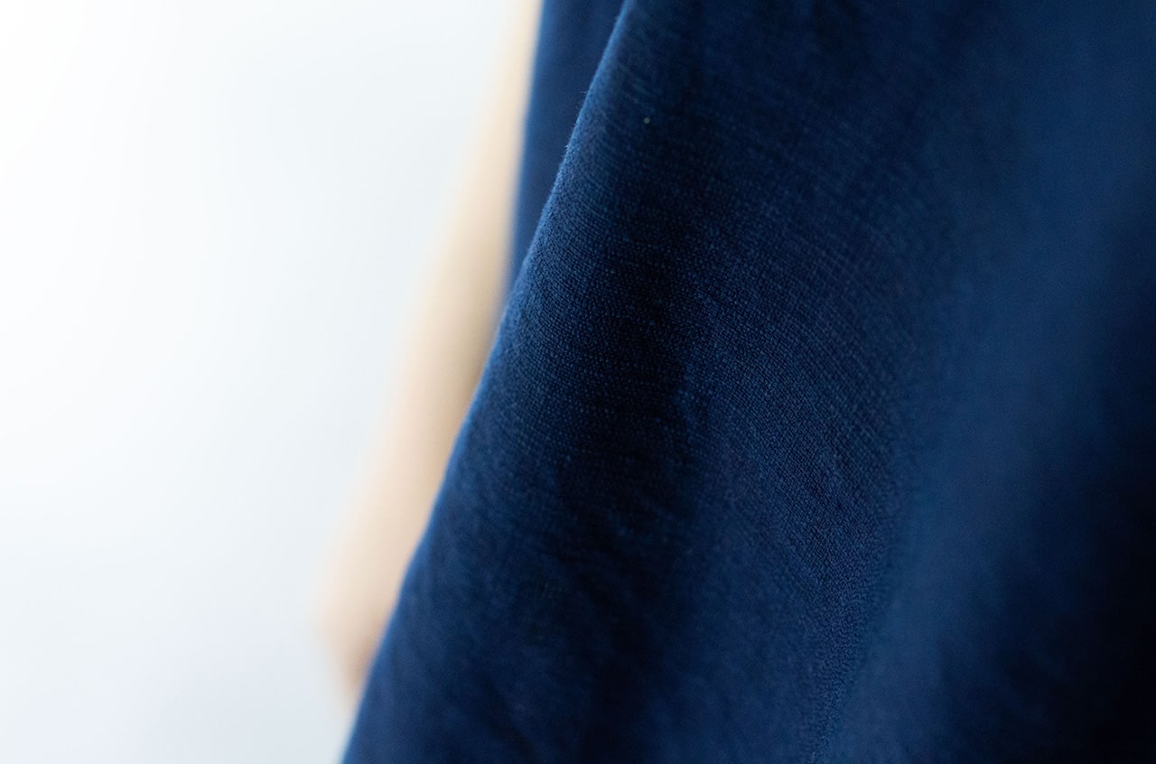 Indigo-Dyed Nanako-Weave Shirt