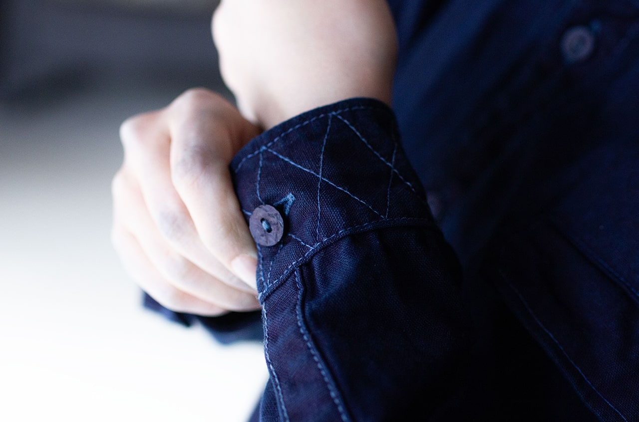 Indigo-Dyed Yama Work Shirt