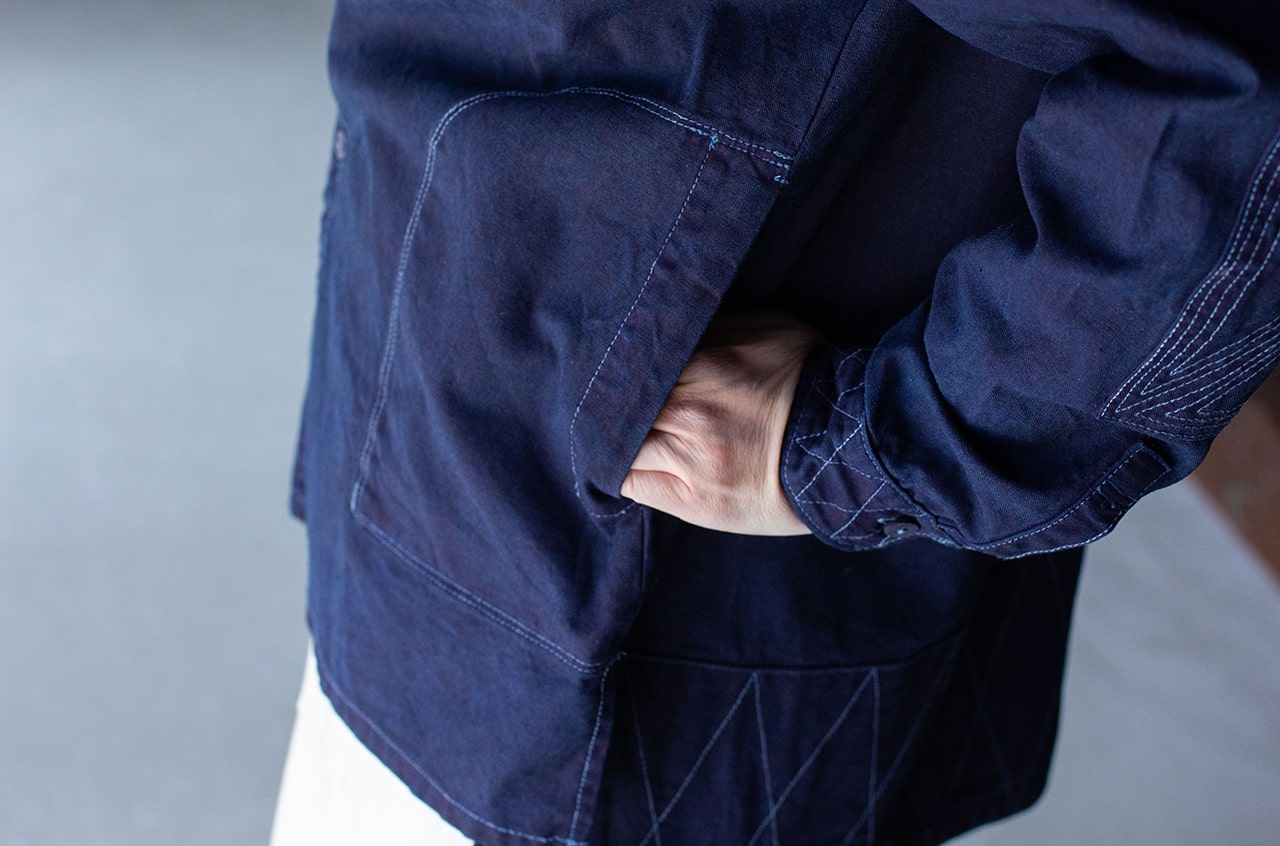 Indigo-Dyed Yama Work Shirt