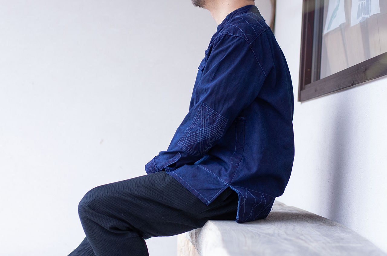Indigo-Dyed Yama Work Shirt