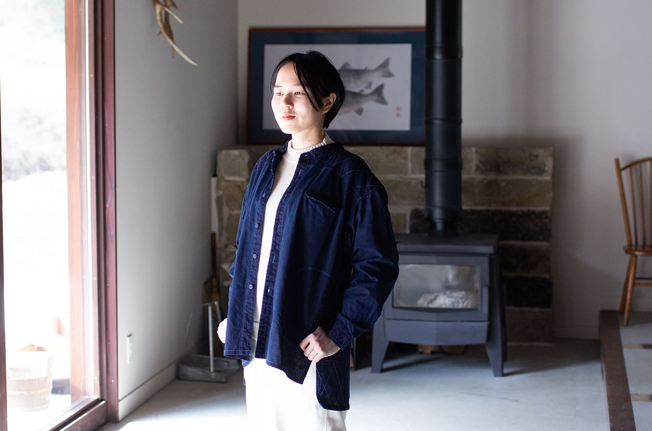 Indigo-Dyed Yama Work Shirt