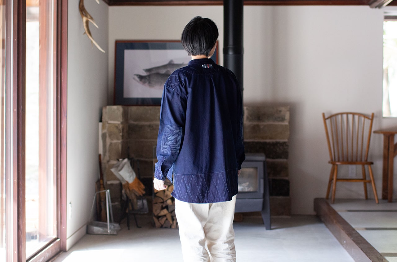 Indigo-Dyed Yama Work Shirt
