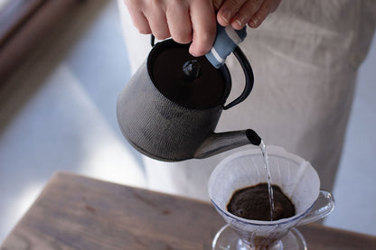 Nambu Tekki Cast Iron Kettle - Wood Grain Design